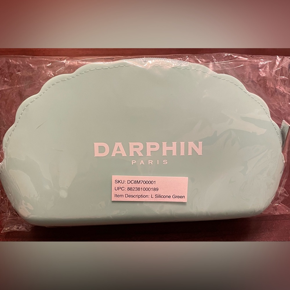 Darphin Paris Mint Green Silicone Pouch NIB